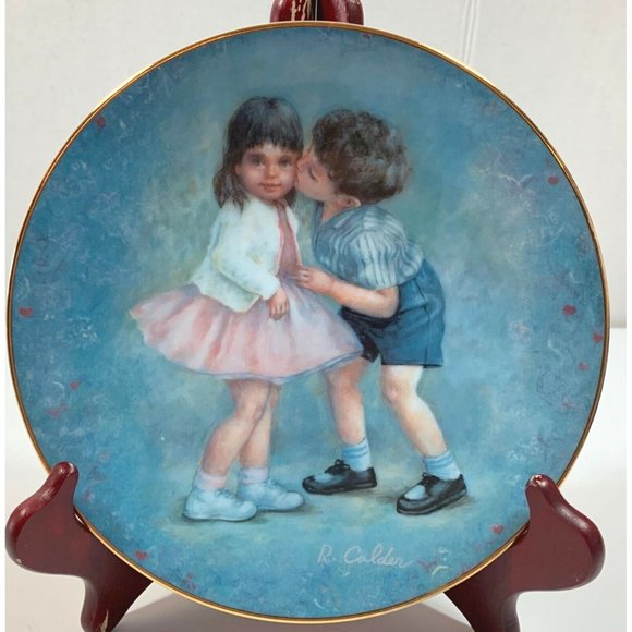 Rosemary Calder Collector Plate First Kiss Calhouns Collectors Society 1981 - Picture 5 of 8